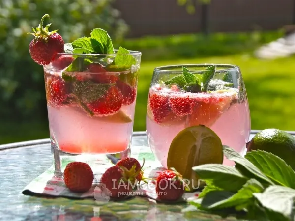 Фото блюда: Клубничный мохито (алкогольный)