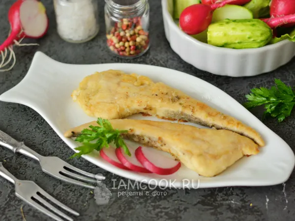 Фото блюда: Жареная икра камбалы на сковороде