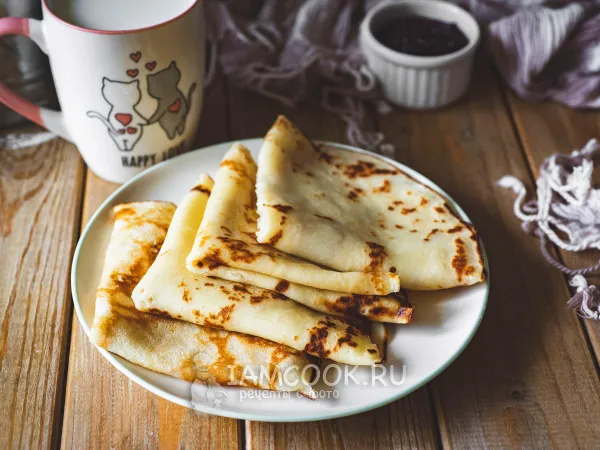 Фото блюда: Блины на сметане и дрожжах