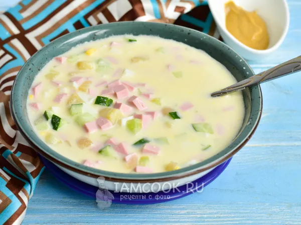 Фото блюда: Окрошка на сыворотке с майонезом