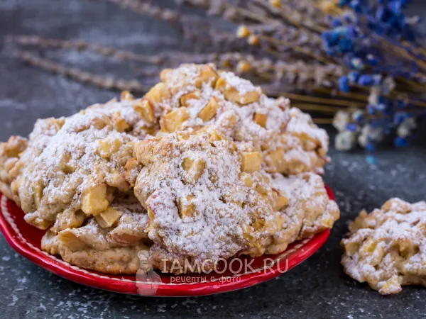 Фото готового блюда: Печенье «Шарлотка» с яблоками