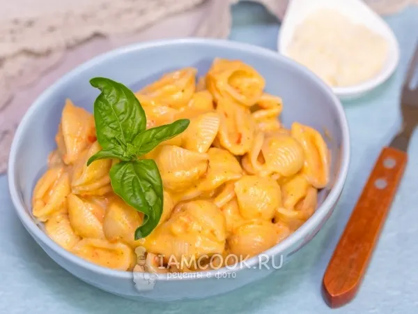 Фото блюда: Паста с болгарским перцем и маскарпоне