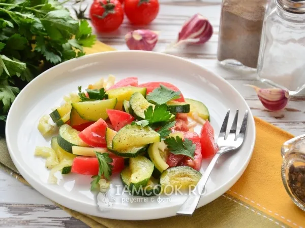 Фото блюда: Салат из свежих цукини
