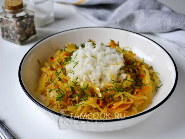 Фото блюда: Рис с солянкой из капусты