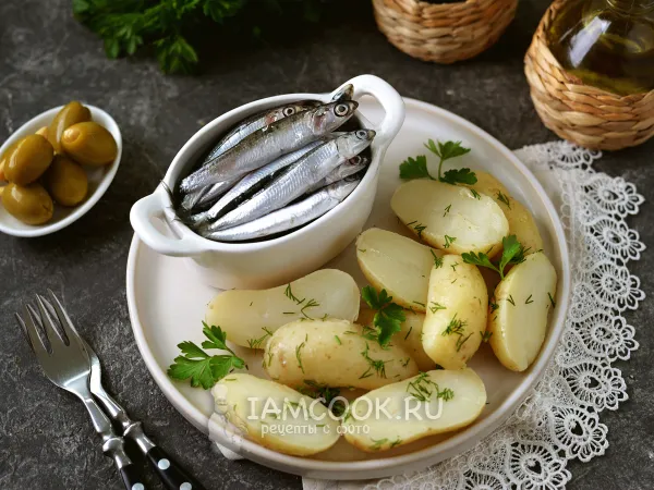 Фото готового блюда: Малосольная хамса (анчоус) в домашних условиях