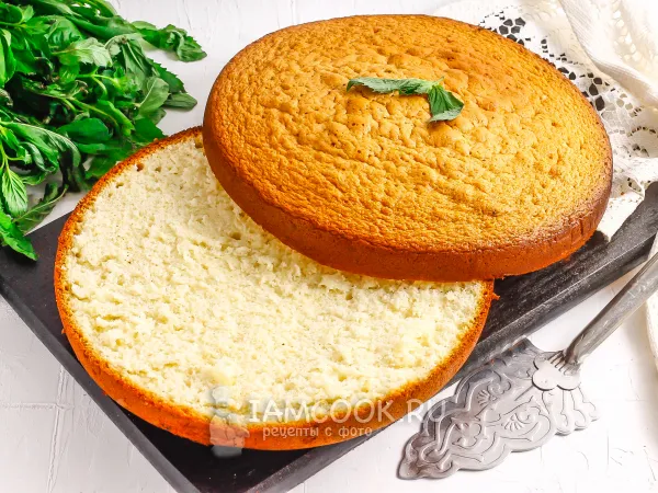 Фото блюда: Шифоновый бисквит на кипятке