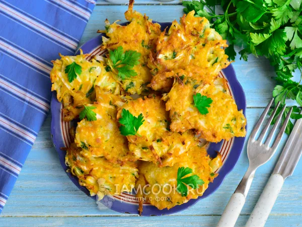 Фото блюда: Как приготовить капустные драники из белокочанной капусты?