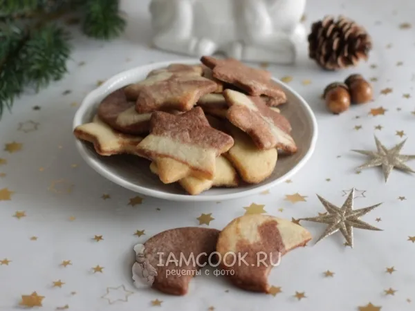 Фото готового блюда: Мраморное печенье с какао