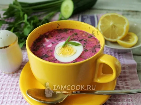 Фото готового блюда: Холодник со свеклой на кипяченой воде