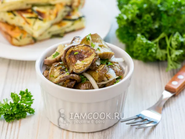 Фото готового блюда: Быстрые маринованные баклажаны с чесноком и зеленью