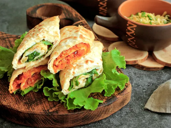 Фото блюда: Роллы в лаваше с яйцом