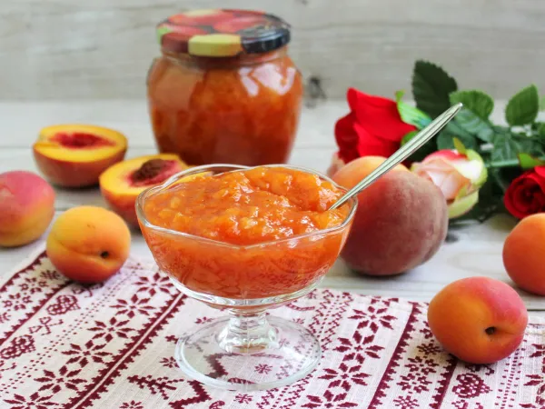 Фото блюда: Джем из абрикосов и персиков