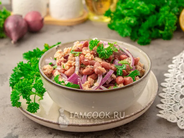 Фото блюда: Салат с тунцом и красной фасолью