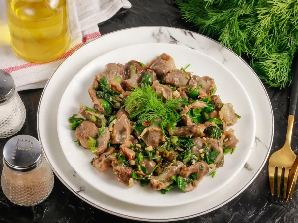 Фото готового блюда: Куриные желудки по-грузински