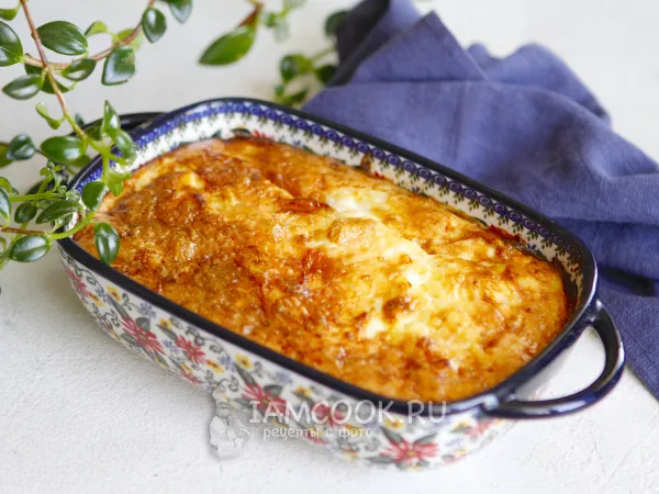 Фото блюда: Запеканка из тертого картофеля с сыром