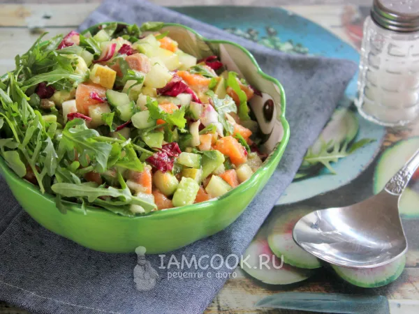Фото блюда: Салат с форелью и авокадо
