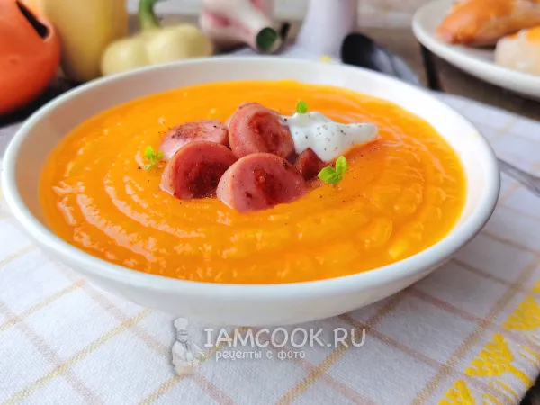 Фото блюда: Суп-пюре с сосисками