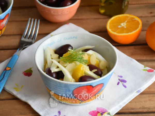 Фото готового блюда: Салат с фенхелем и апельсинами