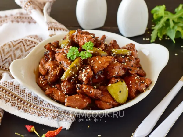 Фото готового блюда: Индейка в соусе терияки