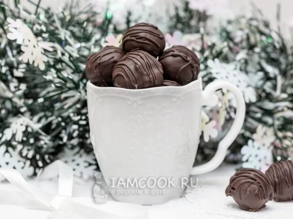 Фото блюда: Чернослив в шоколаде с коньяком