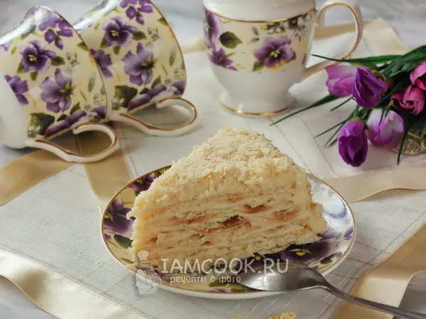 Фото блюда: Торт «Наполеон» на пиве (с заварным кремом)