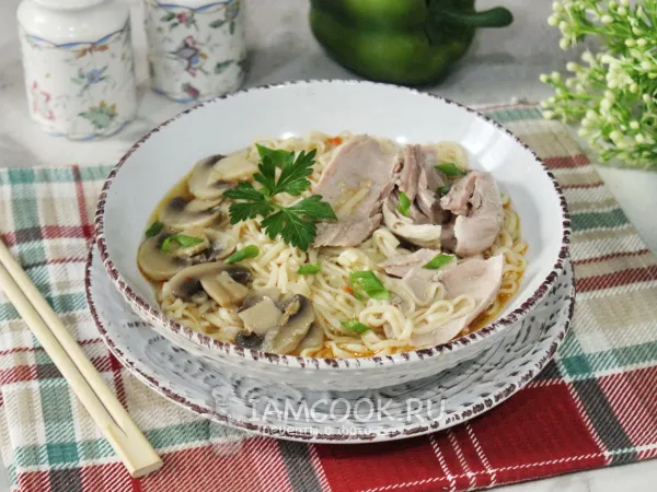 Фото готового блюда: Рамен с индейкой