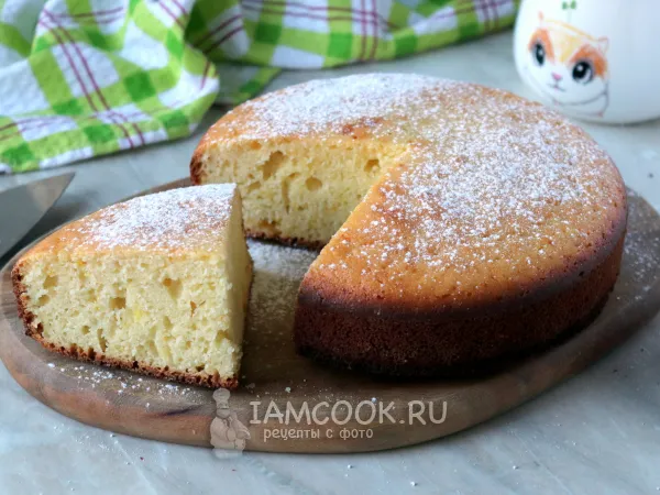 Фото блюда: Манник на кефире с апельсином