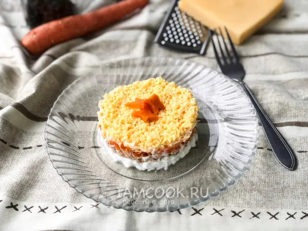 Фото готового блюда: Салат «Мимоза» без майонеза