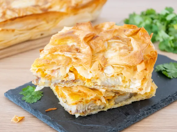 Фото блюда: Пирог из теста фило с рыбой