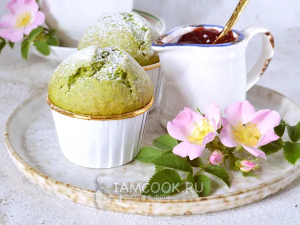 Фото блюда: Маффины со шпинатом (зелёные)