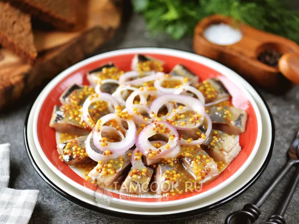 Фото готового блюда: Селедка с французской горчицей