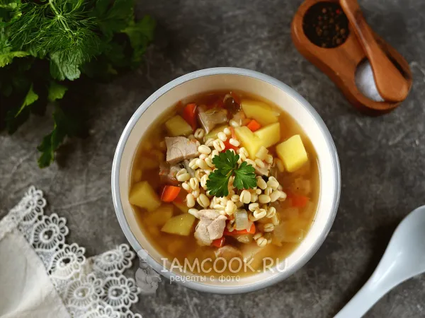 Фото готового блюда: Суп из пророщенного маша с индейкой