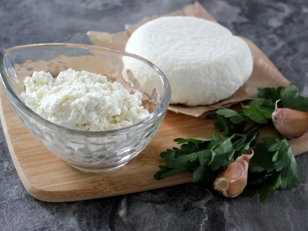 Фото готового блюда: Сыр рикотта из козьего молока