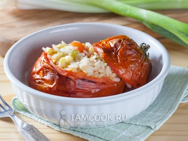 Фото блюда: Помидоры, фаршированные рисом