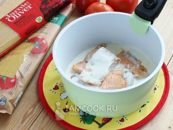 Фото блюда: Форель в сливочном соусе