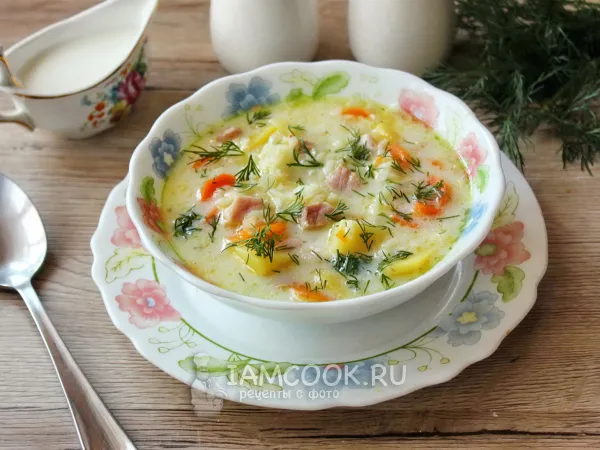 Фото блюда: Сливочный суп с рисом