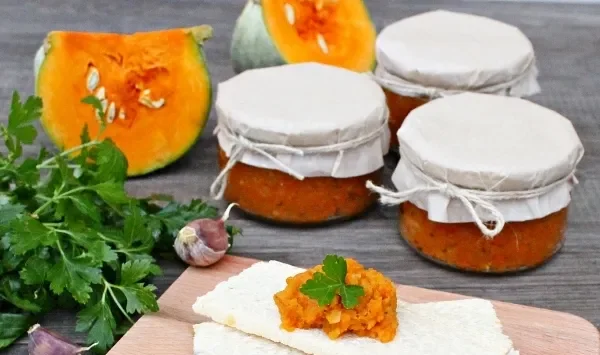 Фото блюда: Икра из тыквы на зиму через мясорубку
