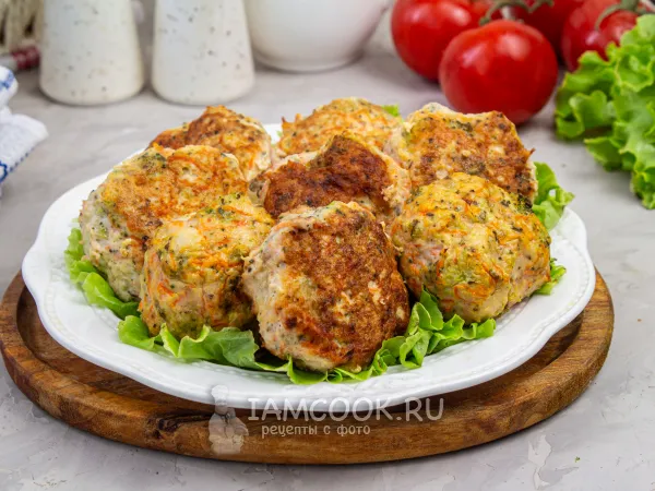 Фото блюда: Котлеты из брокколи с фаршем