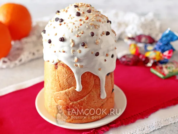 Фото готового блюда: Глазурь для куличей без яиц (с лимоном)