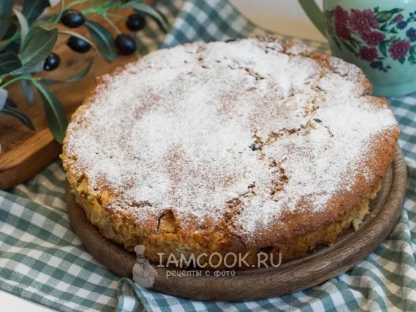 Фото блюда: Апельсиновый манник со смородиной (без яиц и молока)