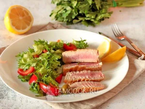 Фото блюда: Стейки тунца в соевом соусе