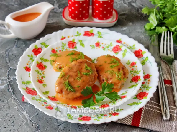 Фото блюда: Котлеты в подливе как в столовой