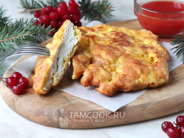 Фото готового блюда: Куриный шницель в кляре