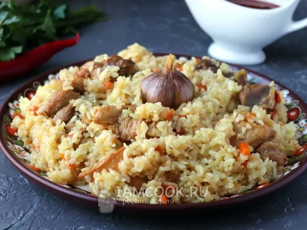 Фото блюда: Плов с курицей в духовке