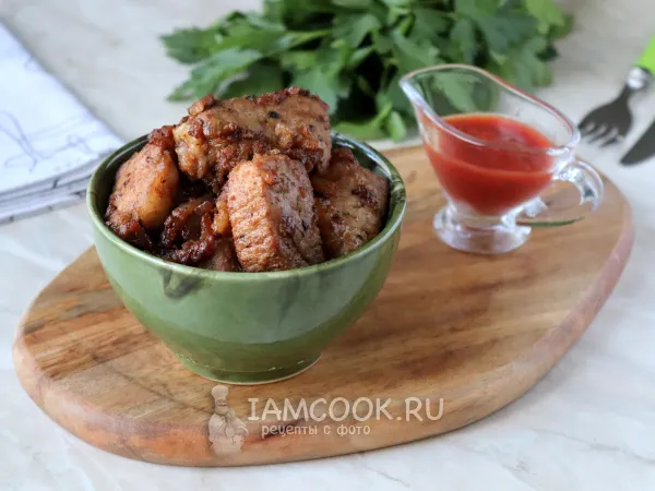 Фото готового блюда: Жареная свинина в соевом соусе