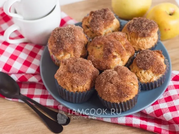 Фото блюда: Яблочные маффины с пряностями