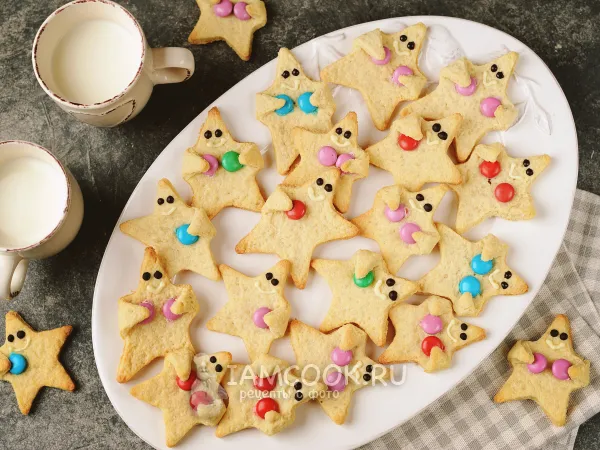 Фото готового блюда: Печенье «Веселые звезды»