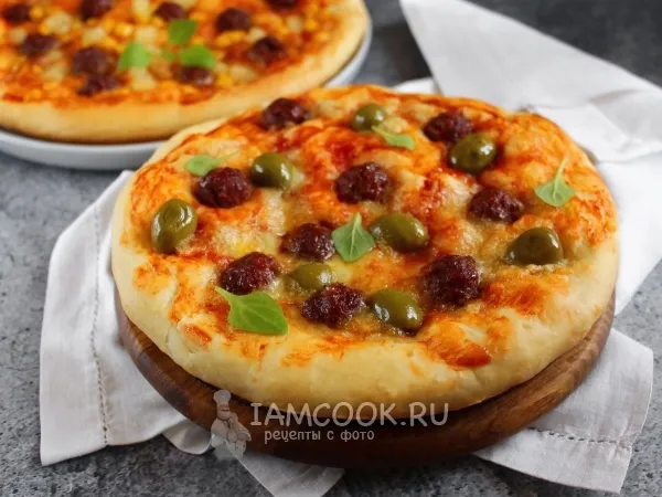 Фото блюда: Пицца с фрикадельками