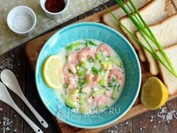 Фото блюда: Окрошка с креветками