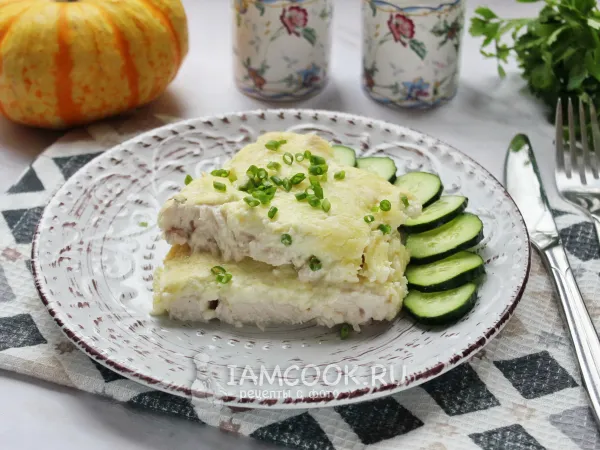 Фото блюда: Куриное филе с моцареллой в духовке